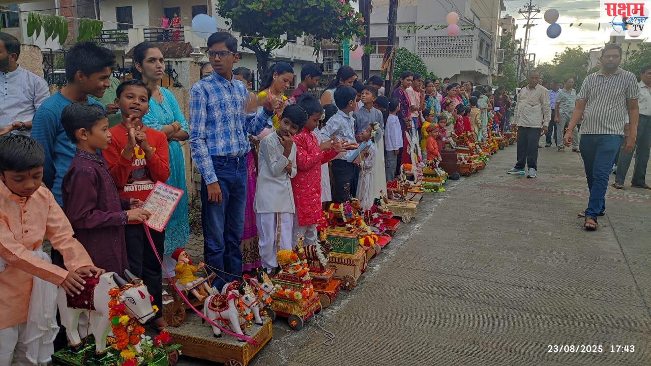 श्रीहरीनगर येथे तान्हा पोळा साजरा